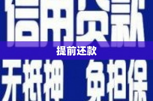 嘉禾提前还款