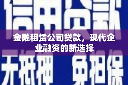 桑日金融租赁公司贷款，现代企业融资的新选择