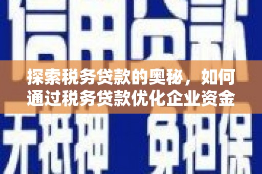濮阳探索税务贷款的奥秘，如何通过税务贷款优化企业资金流