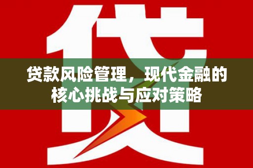 古坑贷款风险管理，现代金融的核心挑战与应对策略
