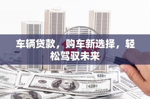 信丰车辆贷款，购车新选择，轻松驾驭未来