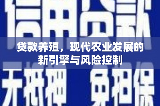 天涯贷款养殖，现代农业发展的新引擎与风险控制