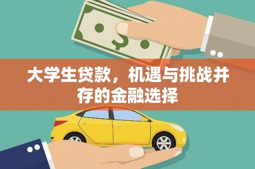 阜康大学生贷款，机遇与挑战并存的金融选择