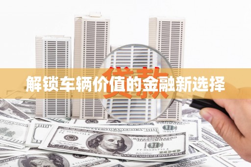 琼中解锁车辆价值的金融新选择
