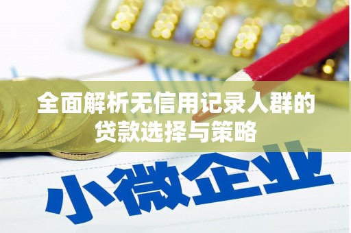 新兴全面解析无信用记录人群的贷款选择与策略
